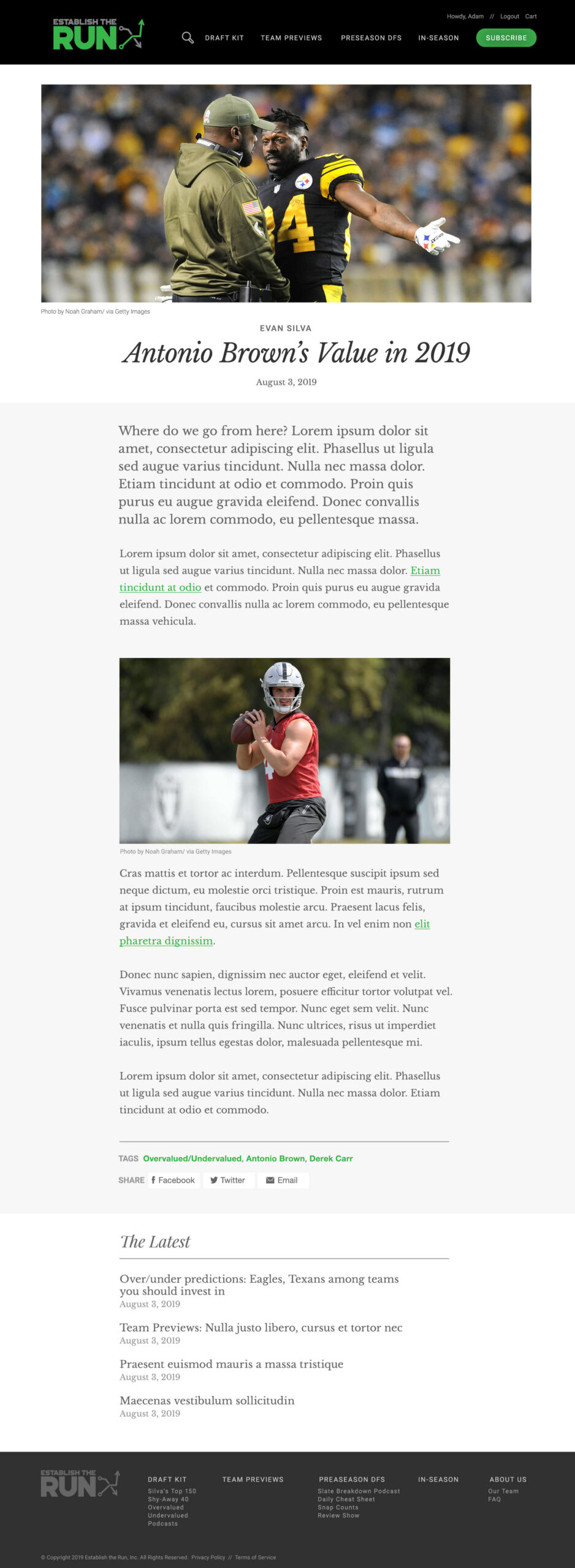 Establish the Run Article Design